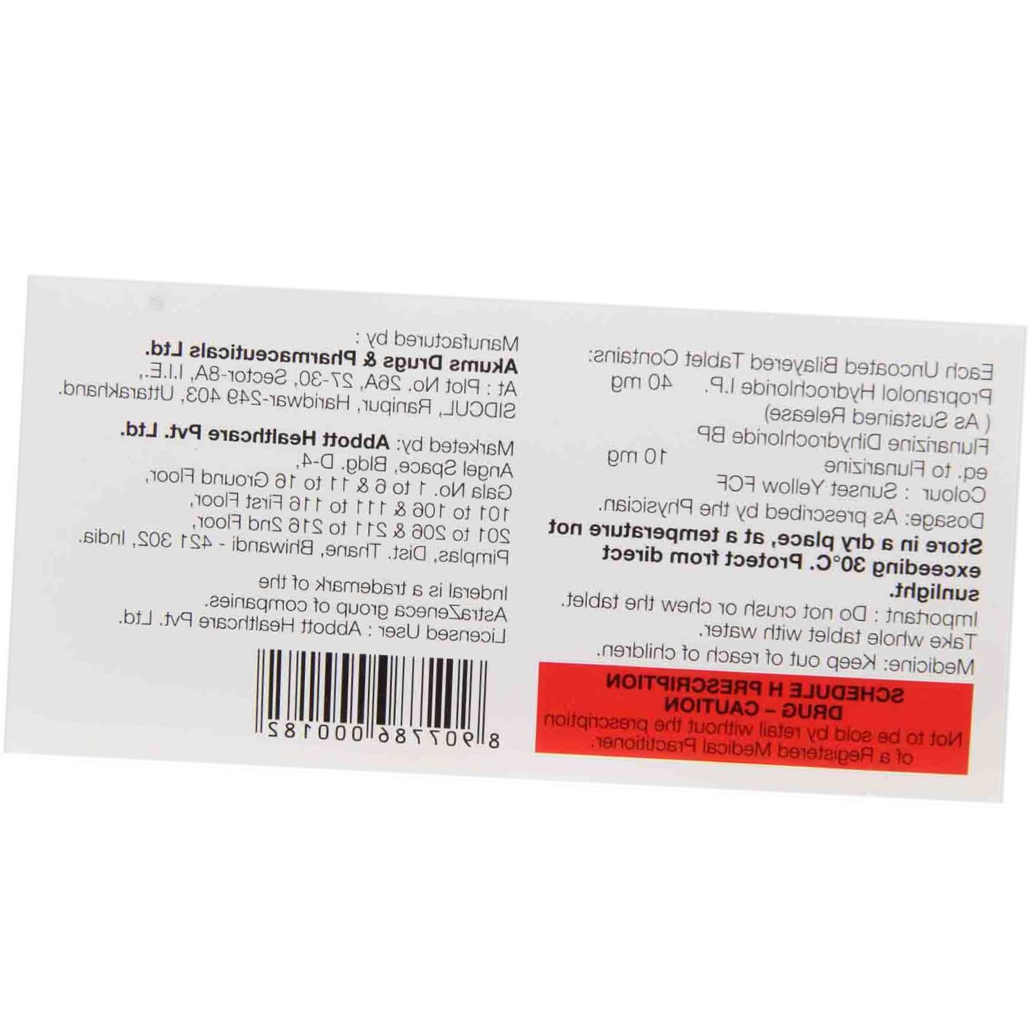 Inderal f 10 mg Inderal f 10 mg