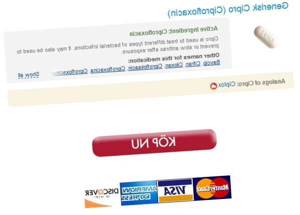 Ciprofloxacin Beställning