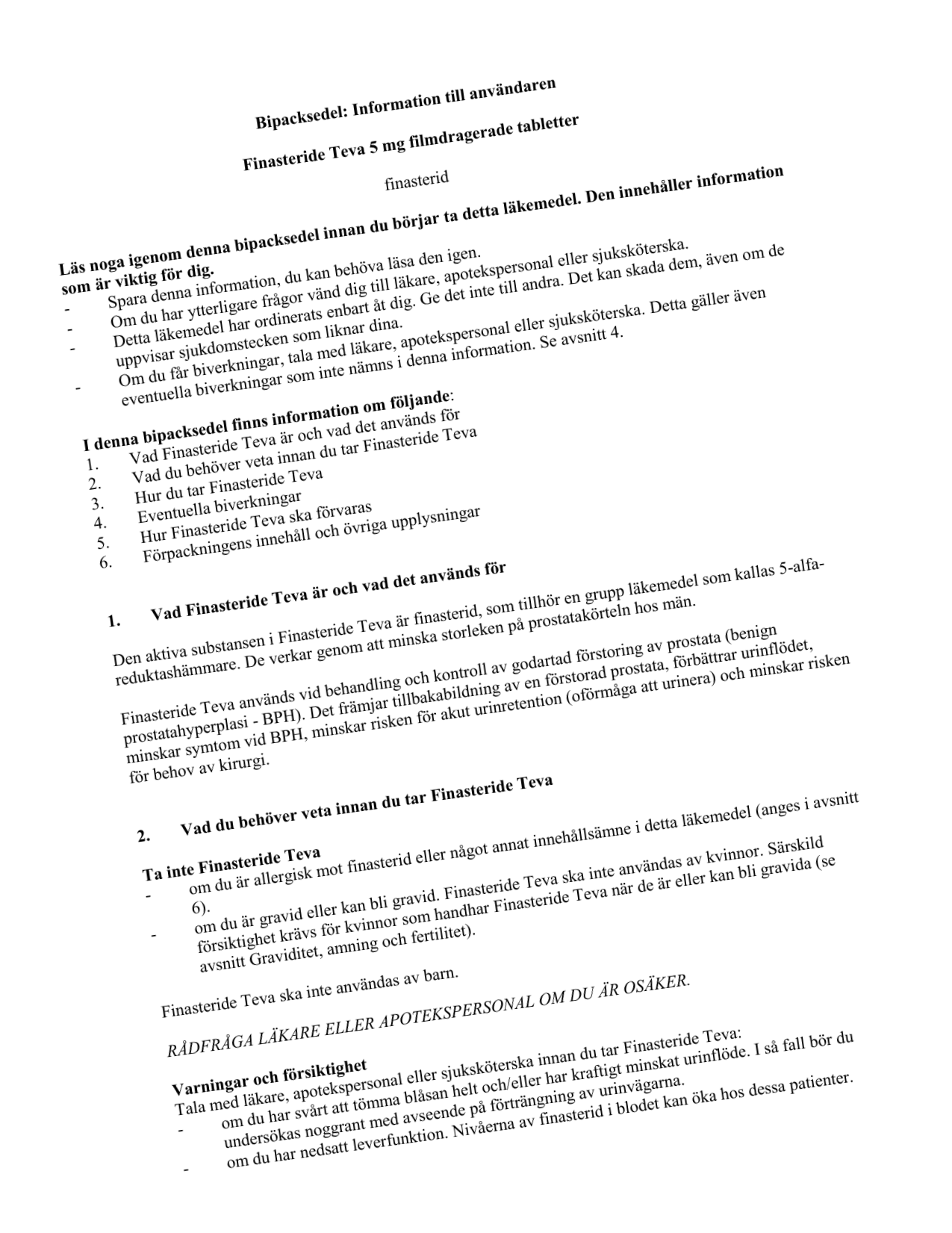 finasterid tabletter